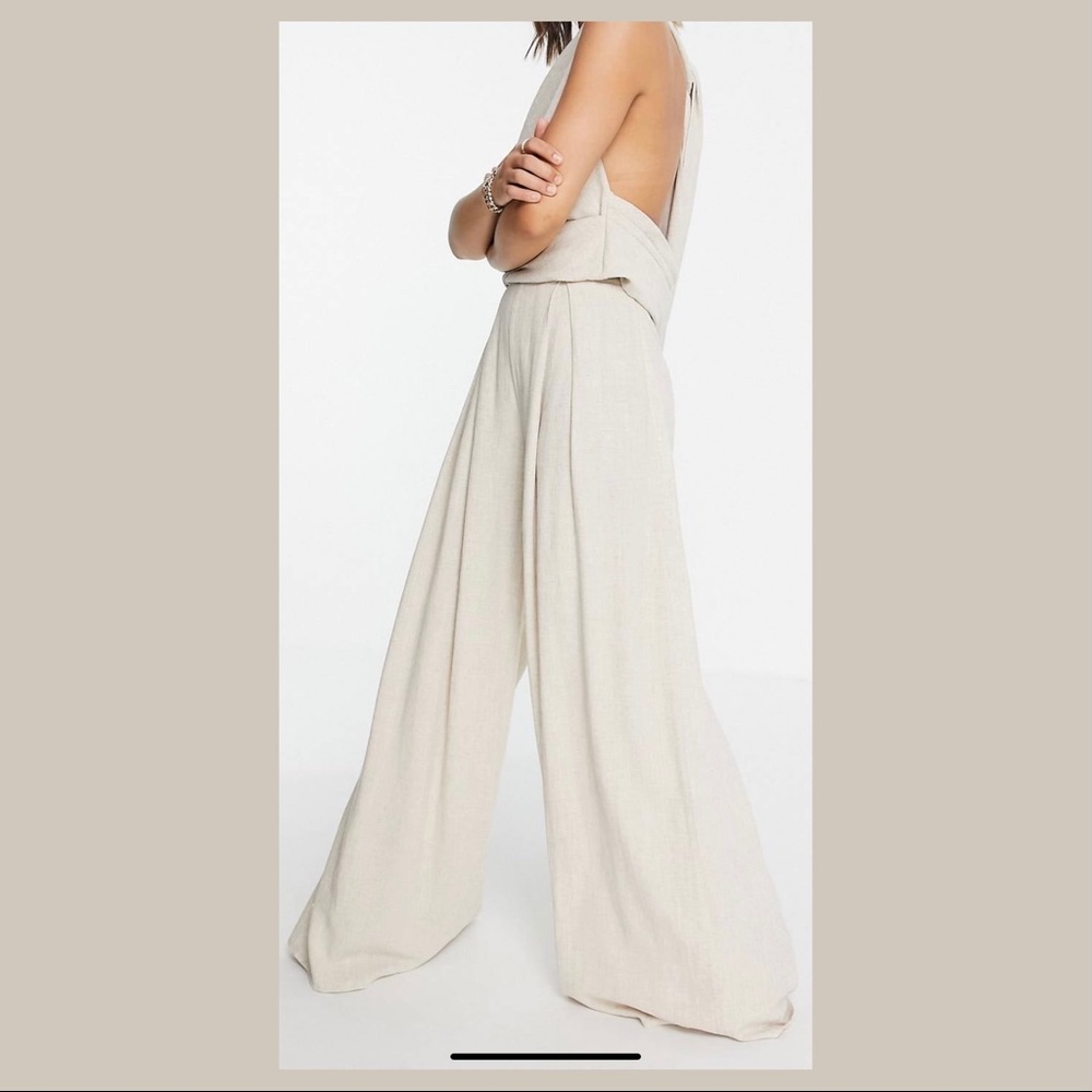 NWOT ASOS wide leg linen pant
